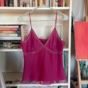 Cute daisy Fuentes pink tank top